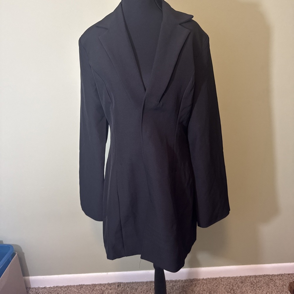 Maniere de Voir Blazer Dress Black Mini Classic Preppy Women US Size 6